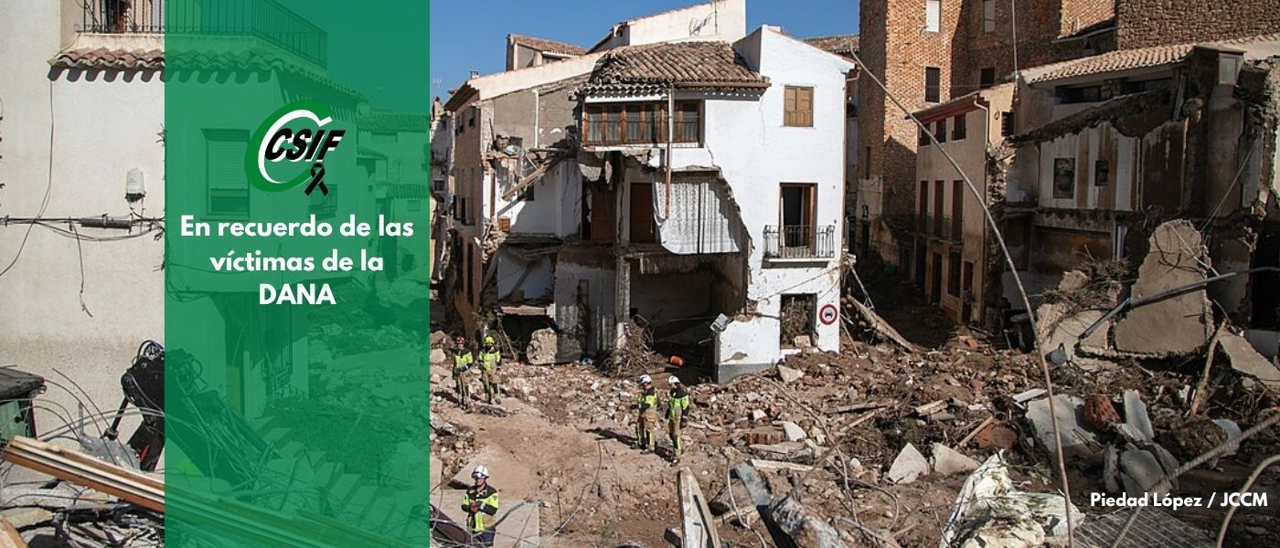 CSIF rinde homenaje a las víctimas de la DANA y vuelve a subrayar la relevancia de los servicios públicos