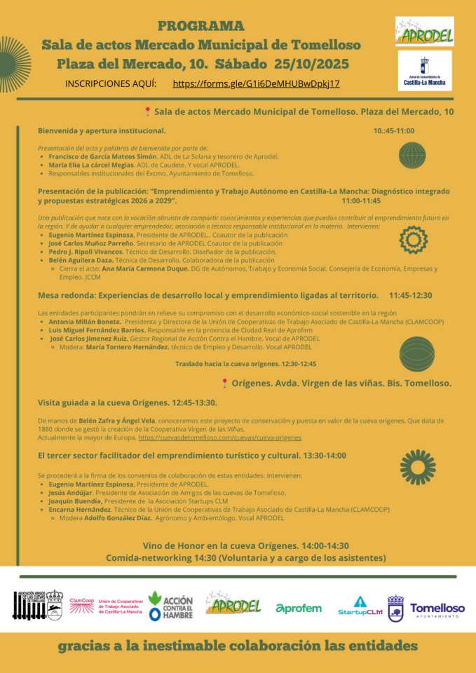 Tomelloso acoge la presentación del informe sobre el emprendimiento y trabajo autónomo en Castilla-La Mancha: desafíos y oportunidades para 2026-2029