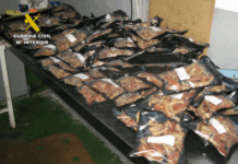 La Guardia Civil de Albacete localiza un establecimiento ilegal de productos cárnicos en el término municipal de Hellín