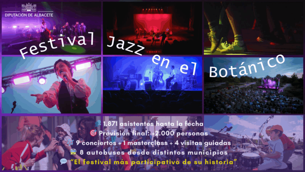 El V Festival ‘Jazz en el Botánico’ supera los 1.700 asistentes en sus primeras citas y consolida su proyección provincial bajo la organización de la Diputación de Albacete