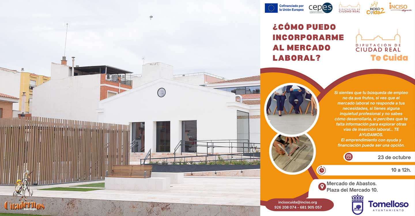 ¿Cómo incorporarse al mercado laboral?, charla gratuita en el Mercado de Abastos de Tomelloso