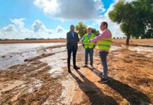 La Diputación de Albacete trabaja para restablecer la normalidad en la AB-300 en cuanto se reduzca el lagunamiento del terreno