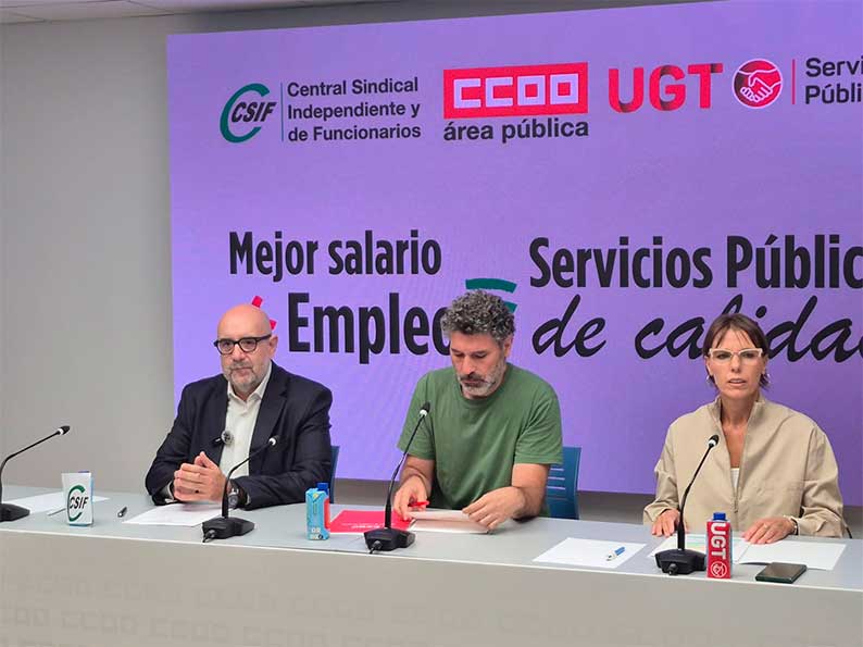 UGT, CCOO y CSIF convocarán huelga en diciembre si Función Pública sigue sin negociar la subida salarial