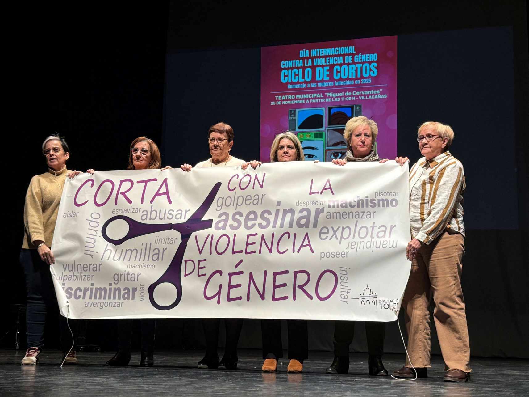 “Yo no comparto violencia hacia las mujeres”, lema del acto institucional celebrado en Villacañas