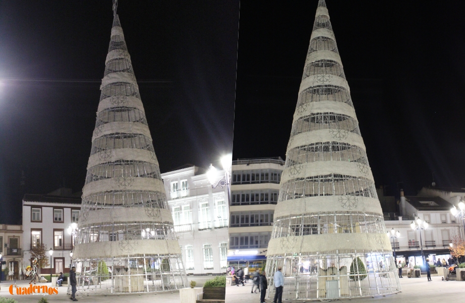 El espíritu navideño llega a Tomelloso con su majestuoso árbol de Navidad