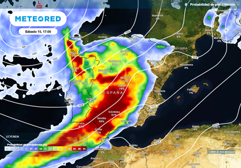 La borrasca Claudia se queda el fin de semana: Meteored avisa de lluvias persistentes y bajón de temperaturas