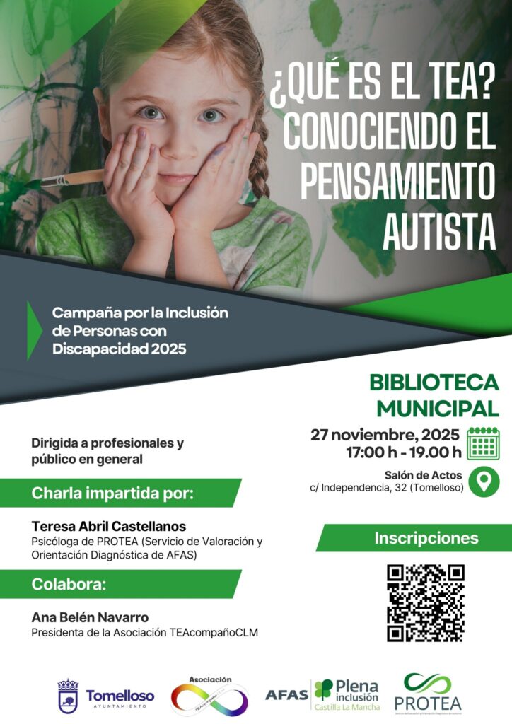 La Biblioteca Municipal de Tomelloso abre sus puertas para hablar sobre el Trastorno del Espectro Autista (TEA)