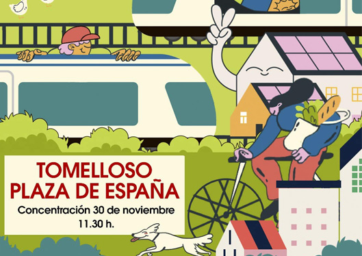 Tomelloso se moviliza por la conexión ferroviaria: concentración el 30 de noviembre