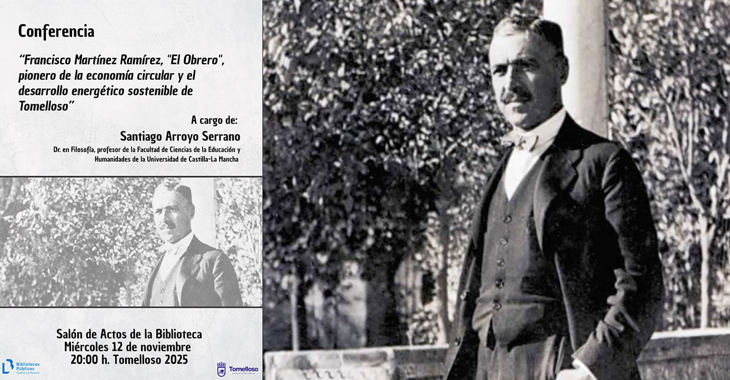 Santiago Arroyo rinde homenaje a “El Obrero de Tomelloso” en una conferencia sobre Economía Circular y Energía Sostenible