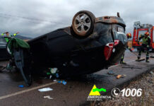 Grave accidente en la N-420 a su paso por Almodóvar del Campo: cuatro heridos, dos de ellos son menores