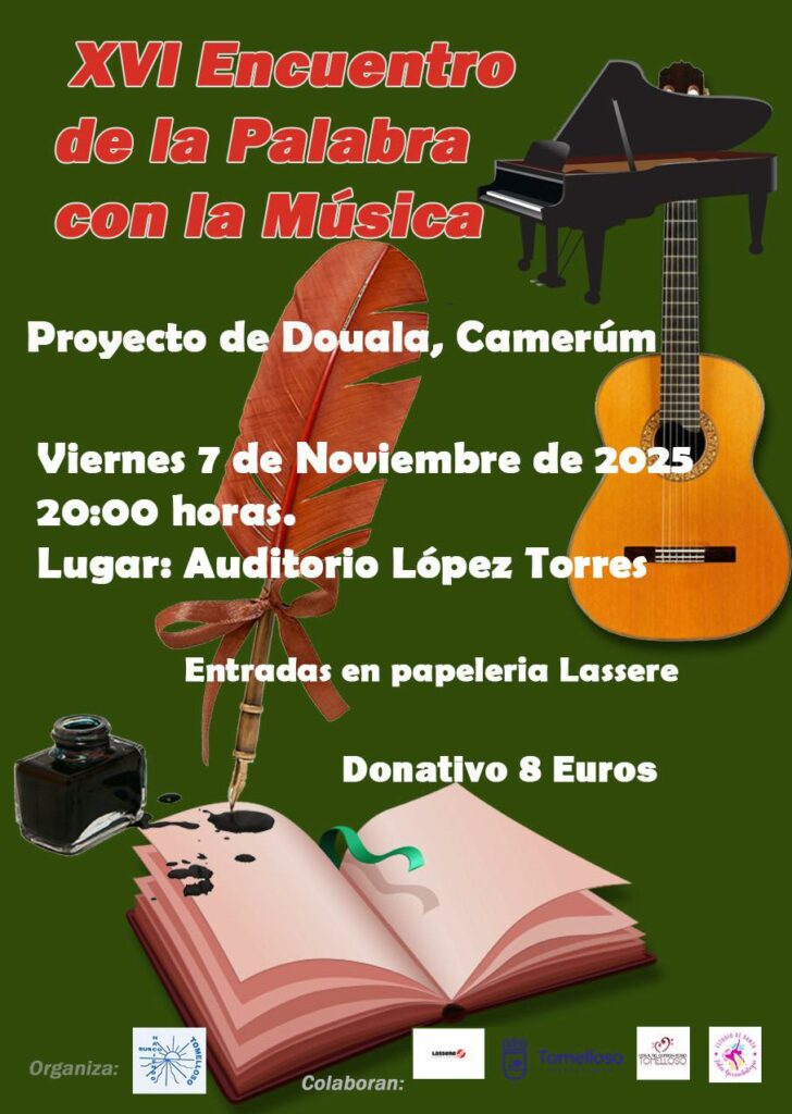 Tomelloso late por una buena causa: Este 7 de noviembre se celebrará el XVI Encuentro de la Palabra con la Música en el López Torres 1 Tomelloso late por una buena causa: Este 7 de noviembre se celebrará el XVI Encuentro de la Palabra con la Música en el López Torres