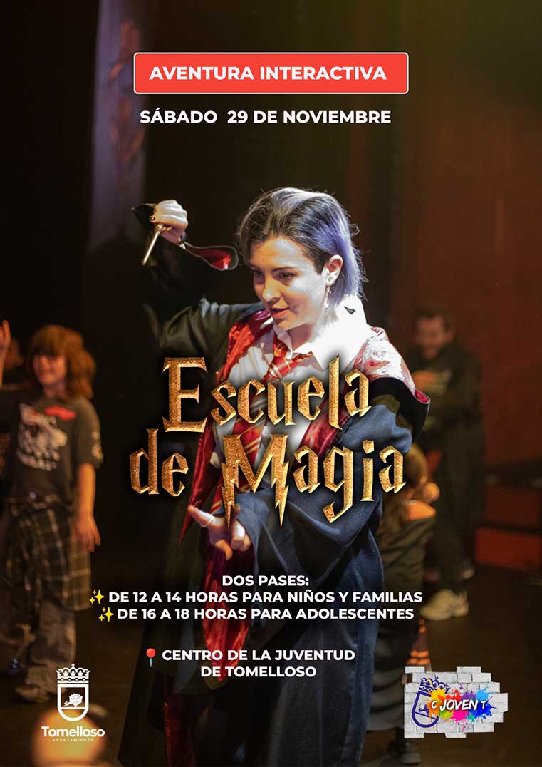 La Escuela de Magia llega al Centro de la Juventud de Tomelloso el 29 de noviembre