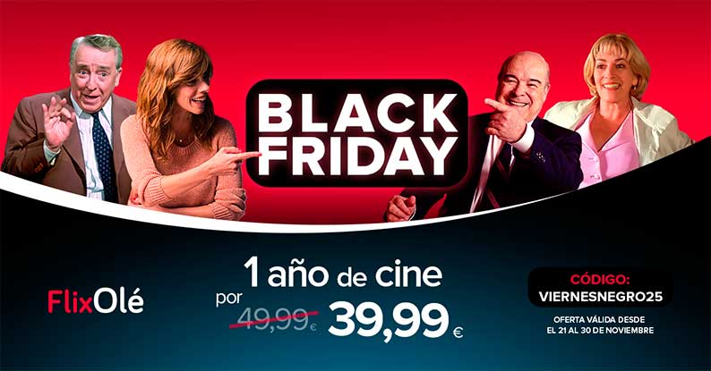 FlixOlé lanza un descuento de 10€ en su plan anual para Black Friday