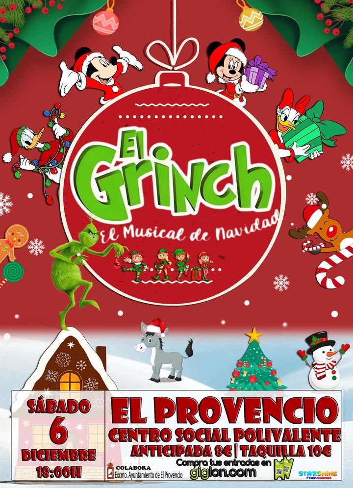 Los personajes más queridos de Disney se enfrentan a El Grinch por navidad en un musical único en El Provencio