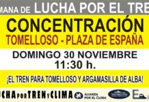 Tomelloso y Argamasilla de Alba se movilizan por la integración ferroviaria: concentración el 30 de noviembre