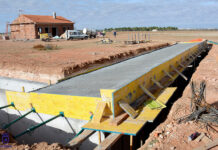 Continúan avanzando las obras del Campo de Tiro de Tomelloso, que se prevé que estén terminadas en primavera