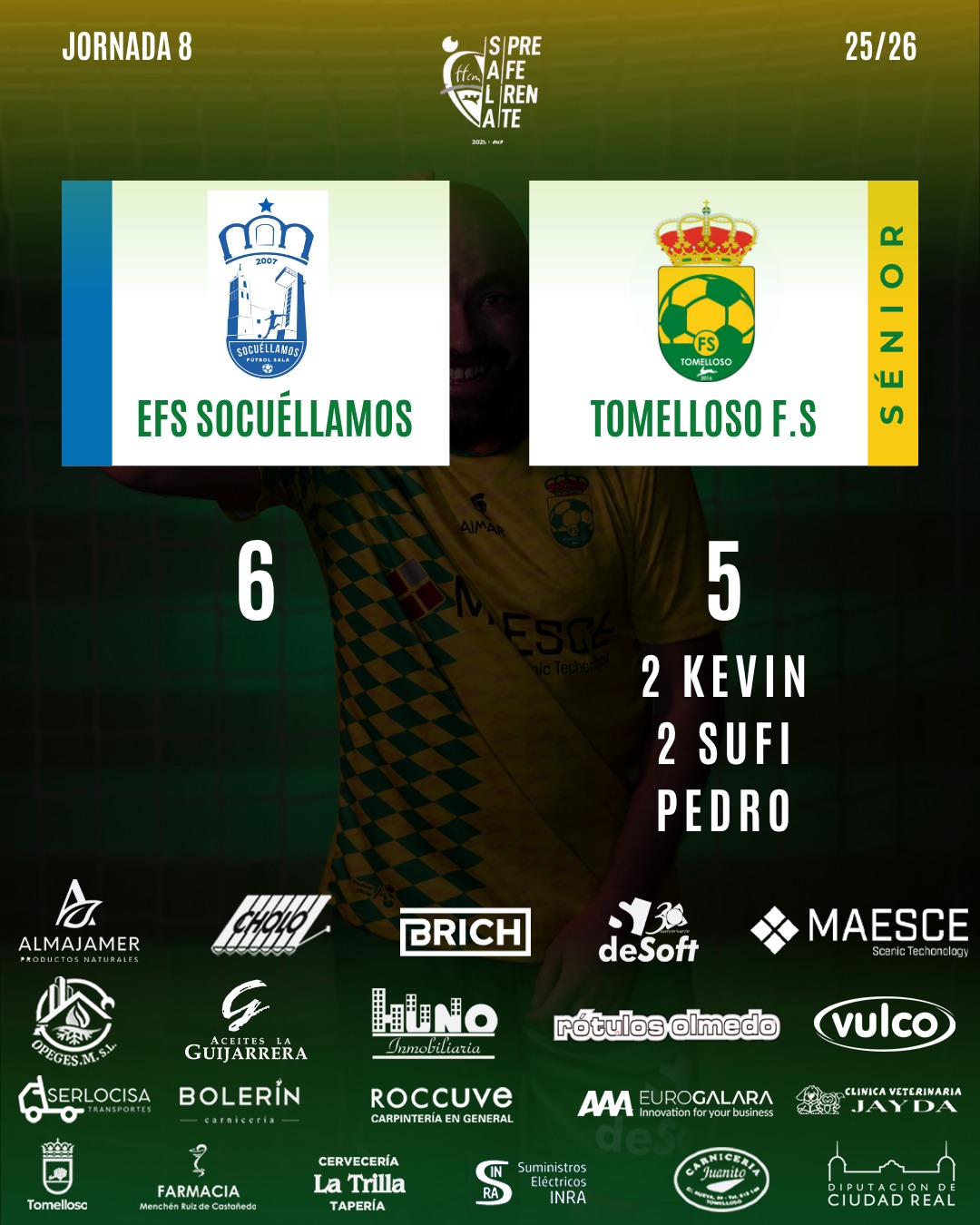 El Tomelloso F.S. se vacía en Socuéllamos en un partidazo lleno de goles