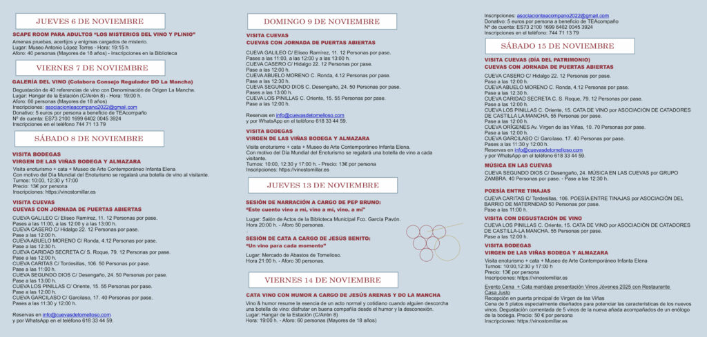 Tomelloso se corona capital del enoturismo con la tercera edición de "Raíces y Vino": escape room, cuevas, catas y una galería del vino de la D.O. La Mancha 3 Tomelloso se corona capital del enoturismo con la tercera edición de "Raíces y Vino": escape room, cuevas, catas y una galería del vino de la D.O. La Mancha