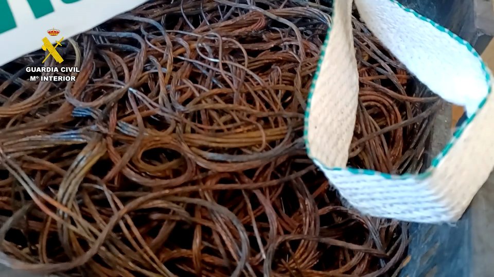 Golpe a la delincuencia: desarticulada banda de ladrones tras robar cobre por un valor de más de 50.000 euros en varias localidades