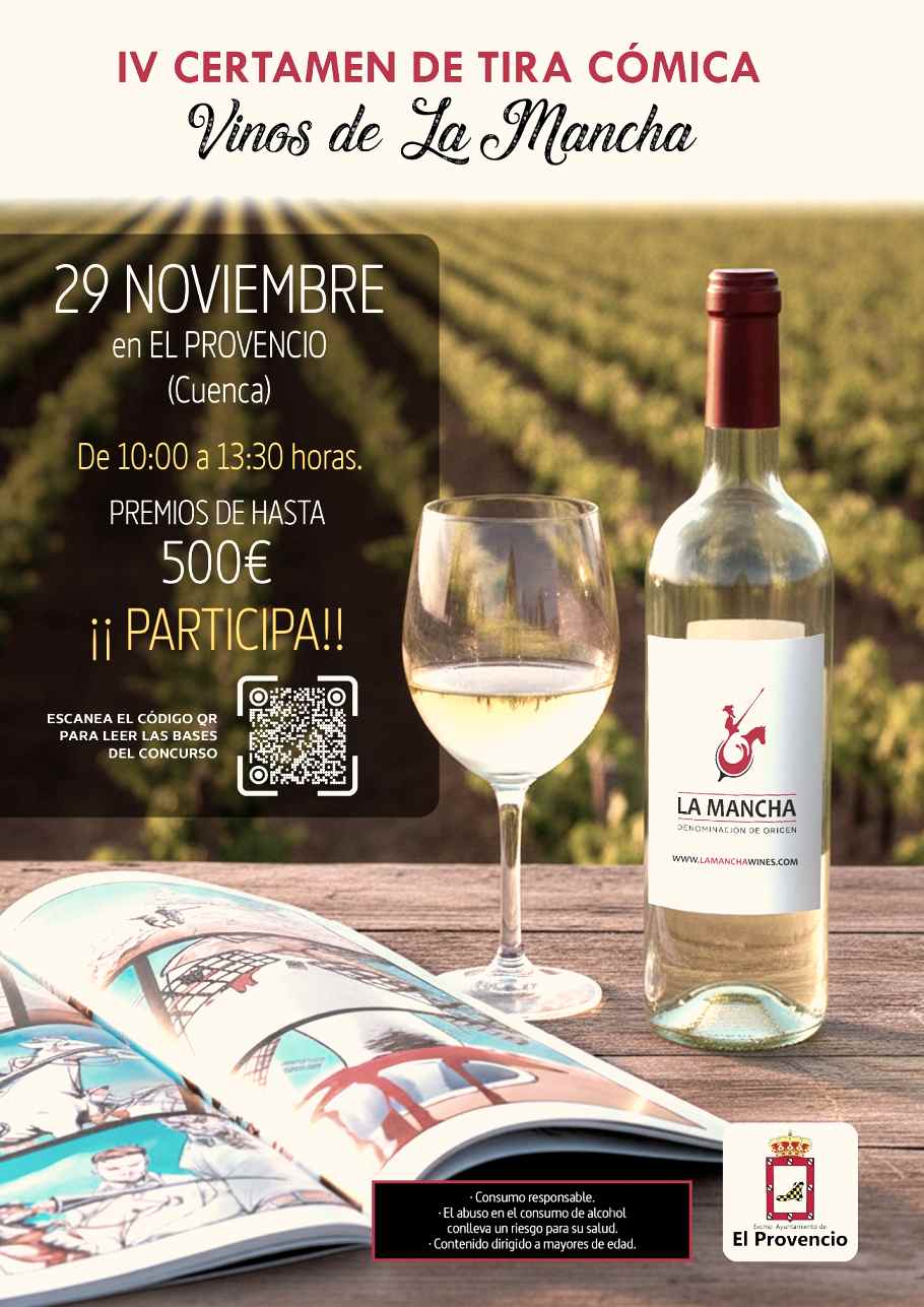 Convocado el IV Certamen de Tira Cómica ‘VINOS DE LA MANCHA’ 2025.