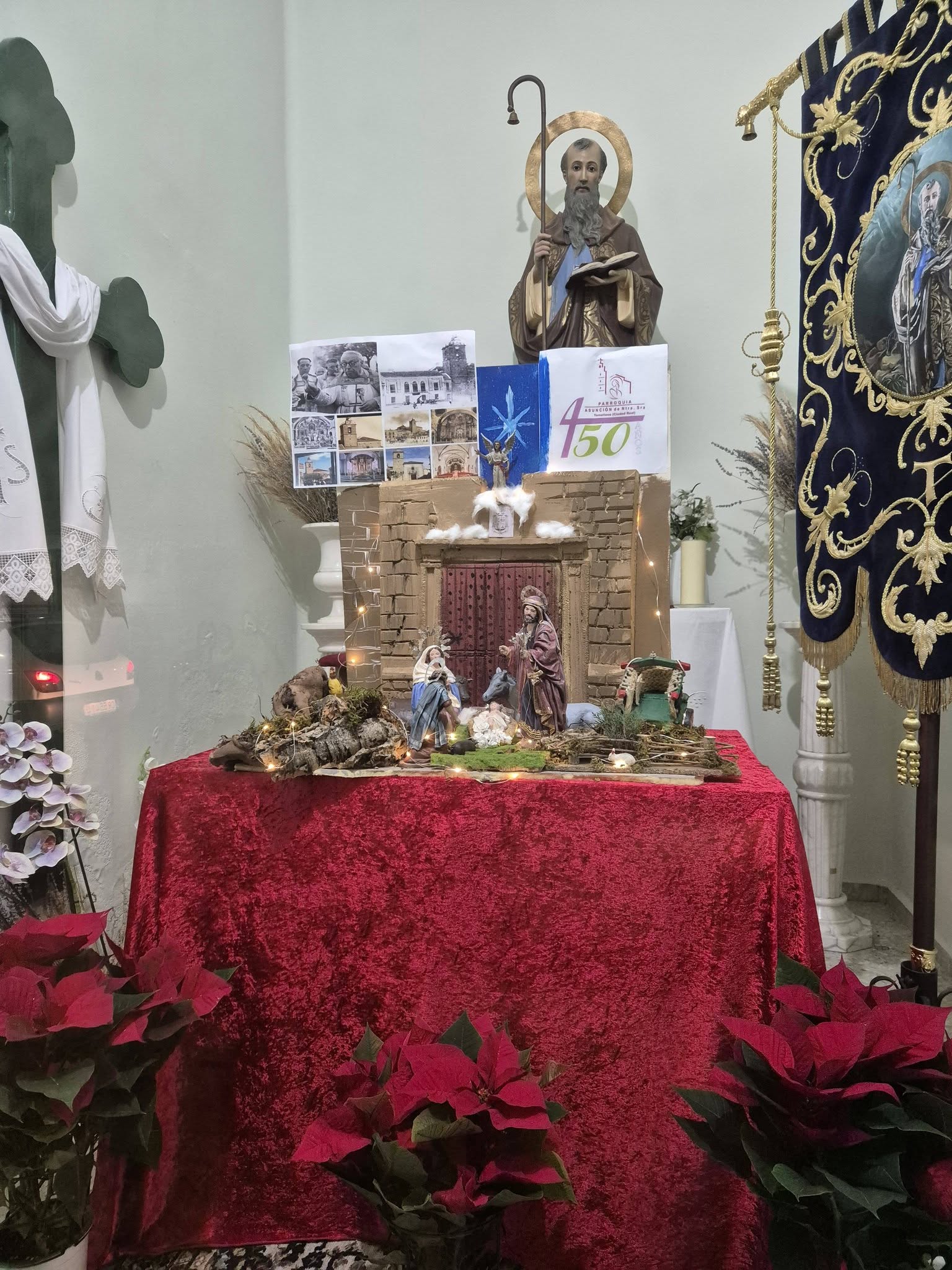 El belén de la Capilla de San Antón rinde homenaje al 450 aniversario de la Parroquia de la Asunción de Nuestra Señora