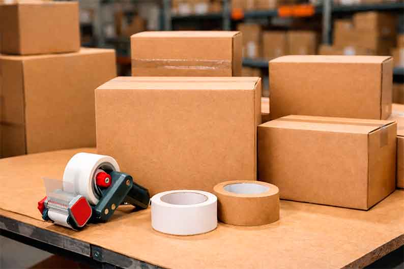 Cajas de cartón, personalizadas y con cinta adhesiva: así mejora tu marca desde el embalaje