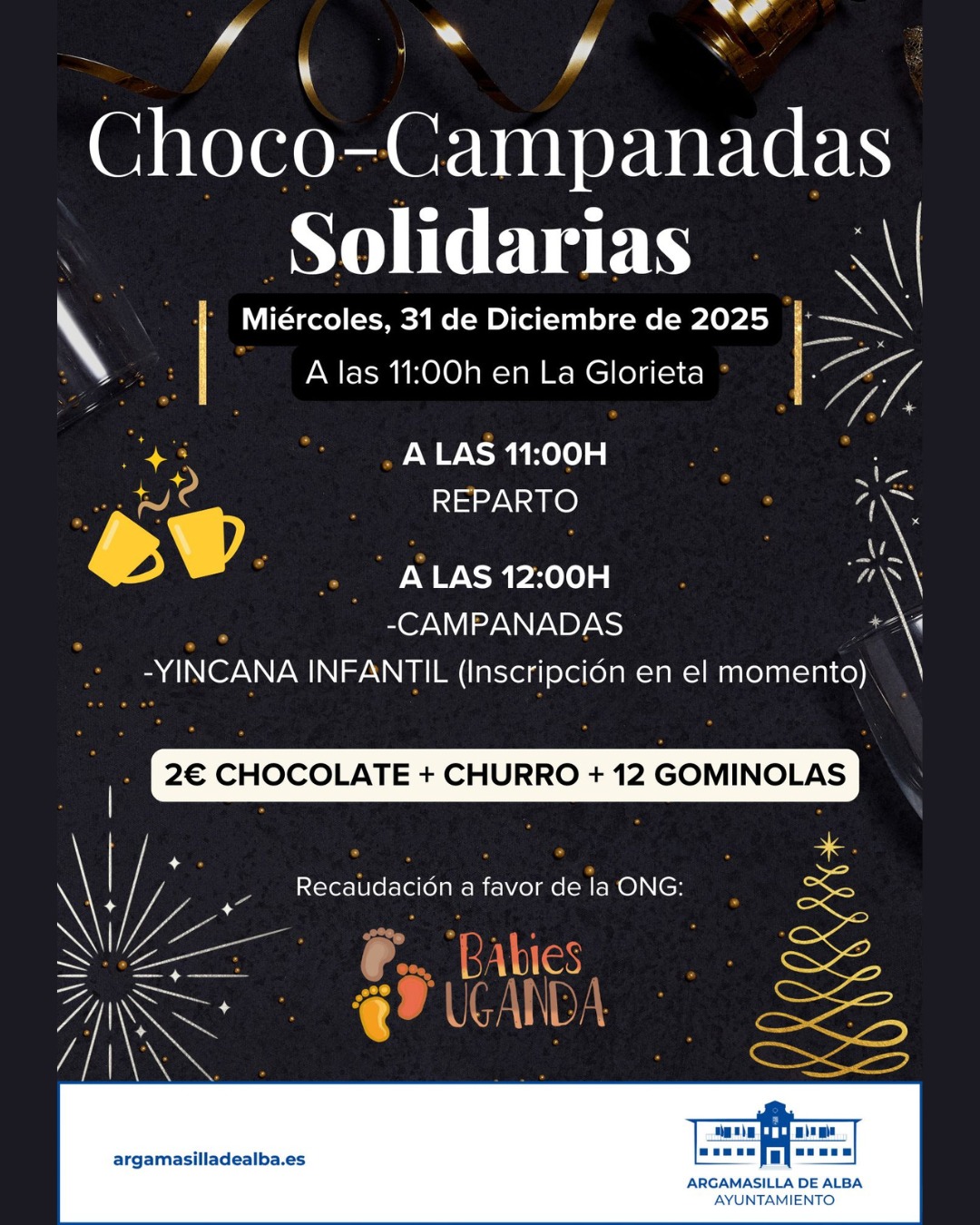 Argamasilla de Alba despide el año con “Choco-Campanadas solidarias” para toda la familia