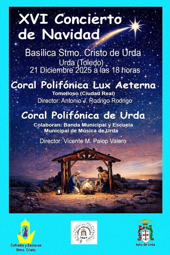 Lux Aeterna y la Coral de Urda unen sus voces y cierran el XVI Concierto de Navidad con un “Adeste Fideles” conjunto 1 conciertonavidad urda
