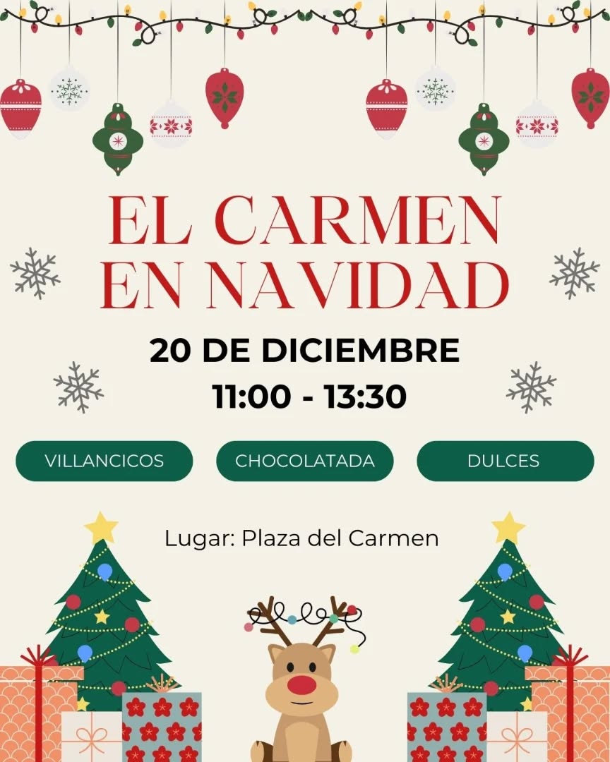Chocolate, dulces y villancicos: el barrio del Carmen celebra su Navidad en su 80 aniversario