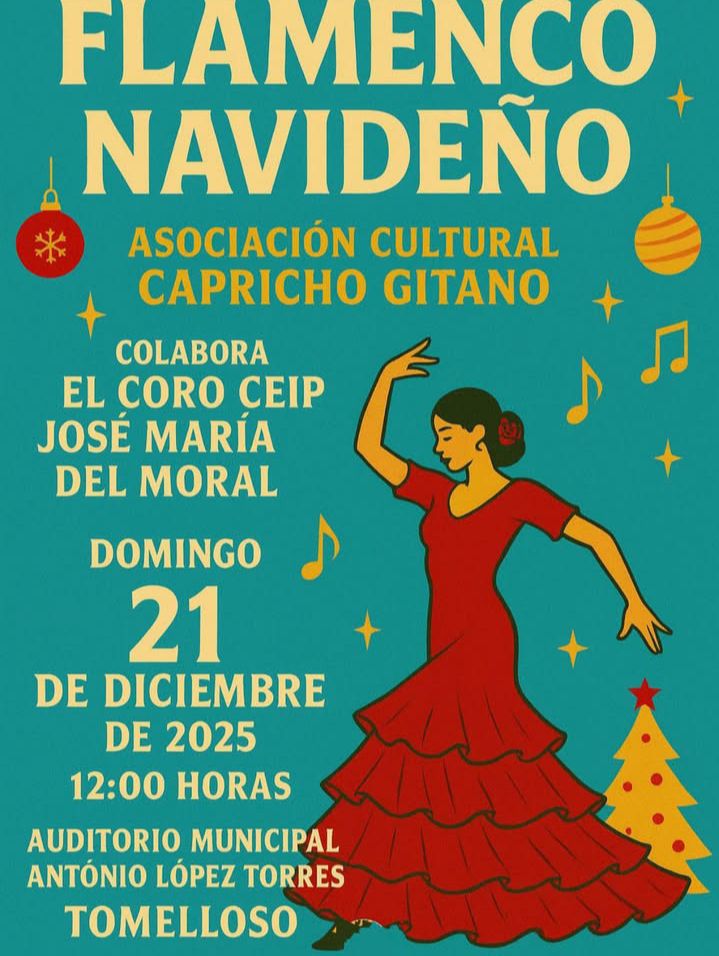 Arte jondo y Navidad en Tomelloso: Capricho Gitano lleva su “Flamenco Navideño” al gran escenario municipal 1 Asociación Cultural Capricho Gitano