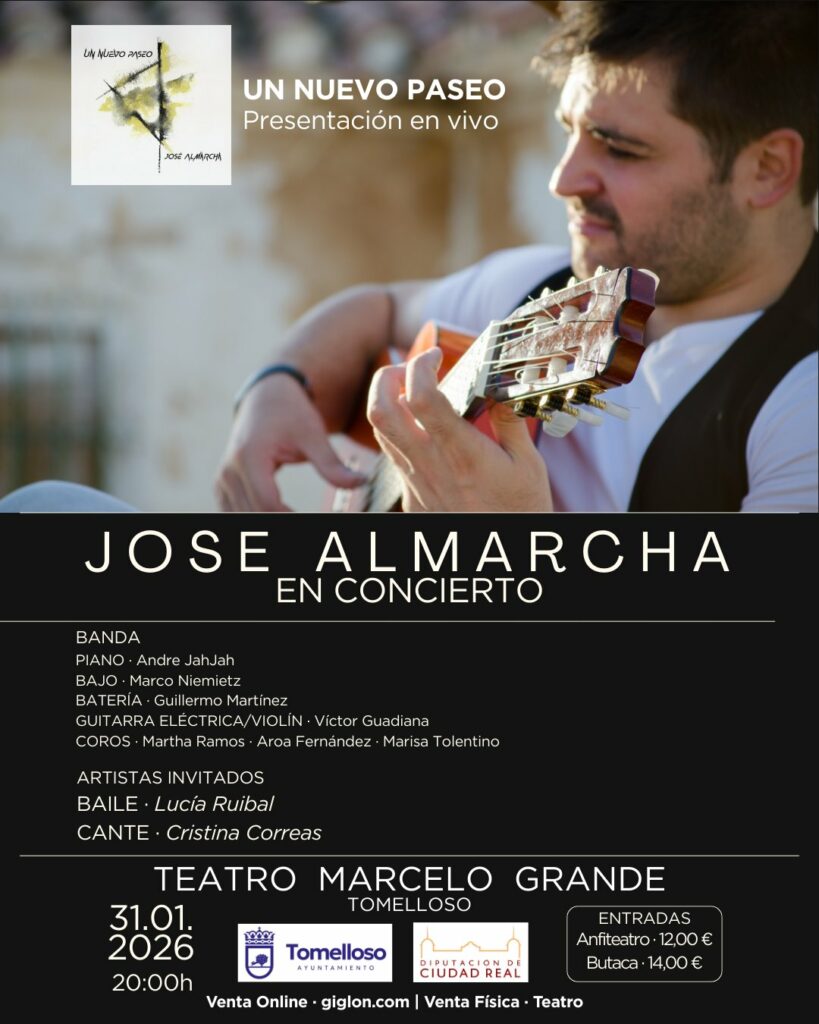 José Almarcha llevará “Un nuevo paseo” al Teatro Marcelo Grande de Tomelloso el 31 de enero 1 José Almarcha llevará “Un nuevo paseo” al Teatro Marcelo Grande de Tomelloso el 31 de enero