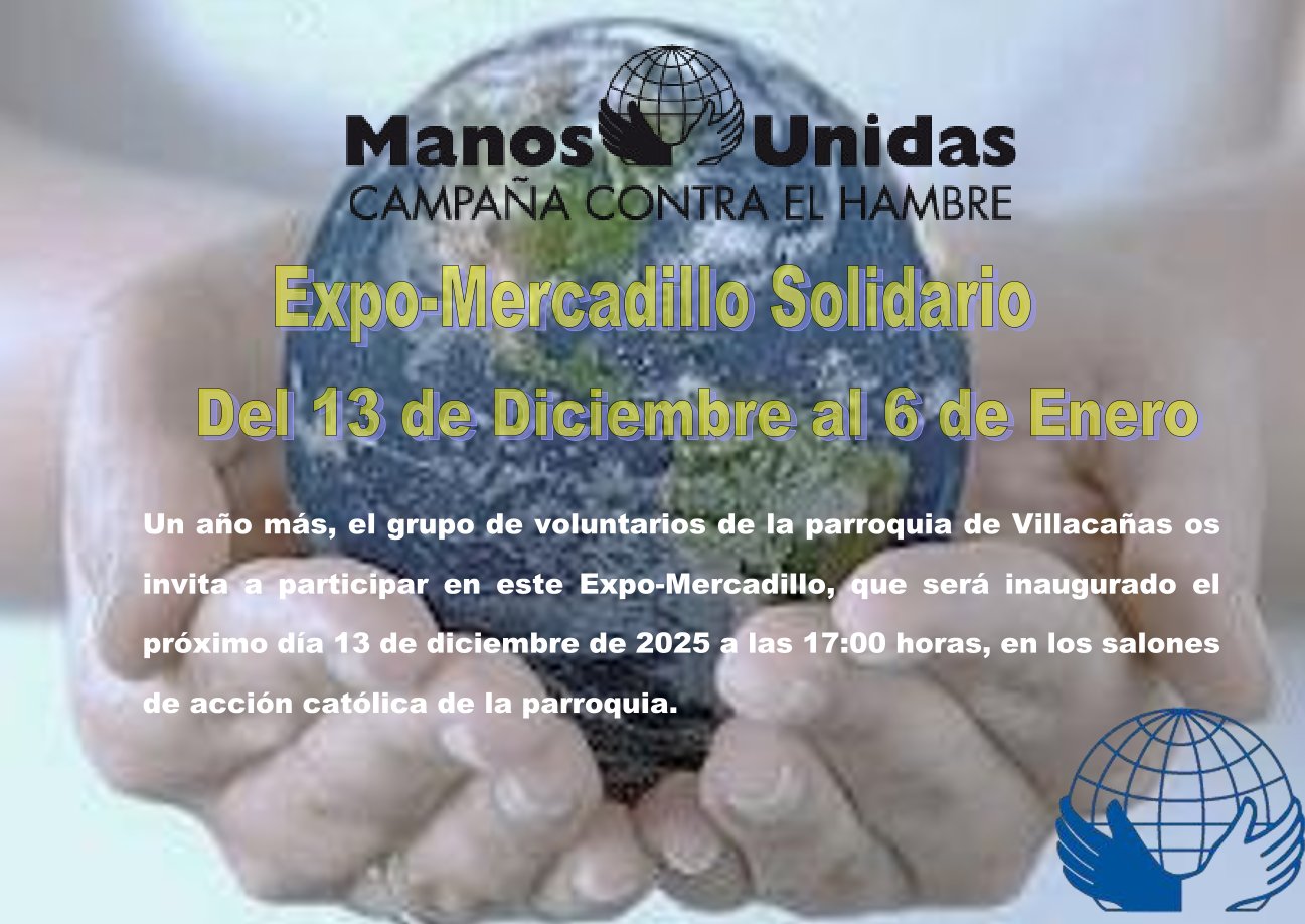 Manos Unidas Villacañas inaugura su 31º Mercadillo Solidario el 13 de diciembre, destinado a impulsar un proyecto educativo en Sierra Leona