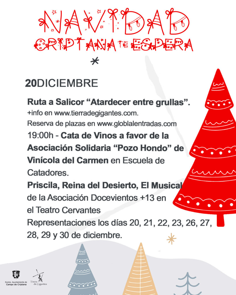“Navidad Criptana te espera”: un 20 de diciembre para vivirlo en la calle y en el patio de butacas 1 “Navidad Criptana te espera”: un 20 de diciembre para vivirlo en la calle y en el patio de butacas