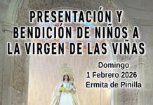 La Hermandad de la Virgen de las Viñas anuncia la presentación y bendición de niños a la Virgen de las Viñas en Pinilla