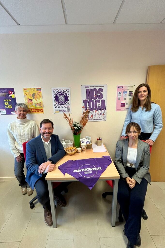 CCOO cuenta con un Punto Violeta en su sede provincial para apoyar, acompañar y proteger a las mujeres que sufren violencia de género 1 puntovioletacr