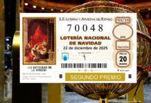 El 70048, segundo premio de la Lotería de Navidad 2025