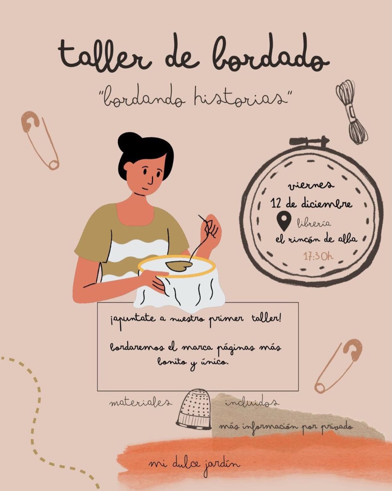 El Rincón de Alba presenta un “taller especial” para bordar recuerdos entre libros y cultura