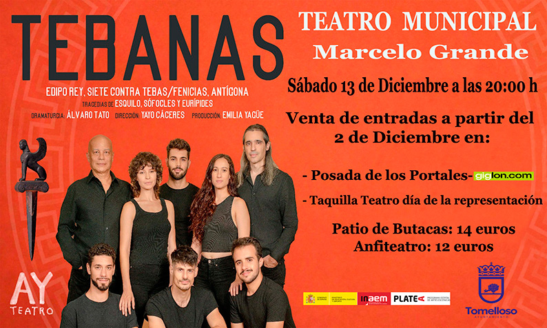 Revive la tragedia griega en el Teatro Marcelo Grande: El mito de Tebas cobra vida el 13 de diciembre