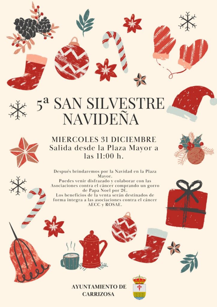 Concierto de Villancicos, Parque infantil, 5ª San Silvestre solidaria y Cotillón fin de año, en Carrizosa esta Navidad 5 villacincos carrizosa 3