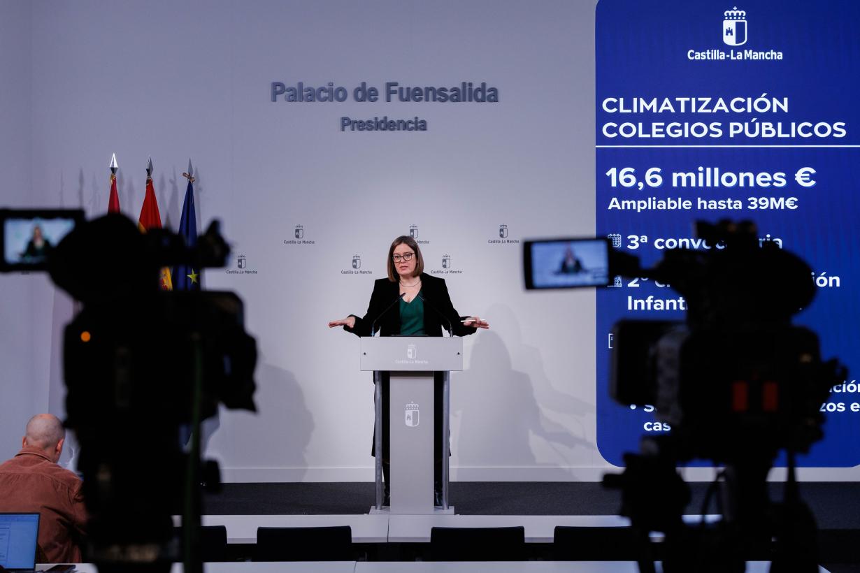 CLM modifica la orden de bases de las ayudas para la climatización de los colegios y saca una nueva convocatoria con 16,6 millones de euros