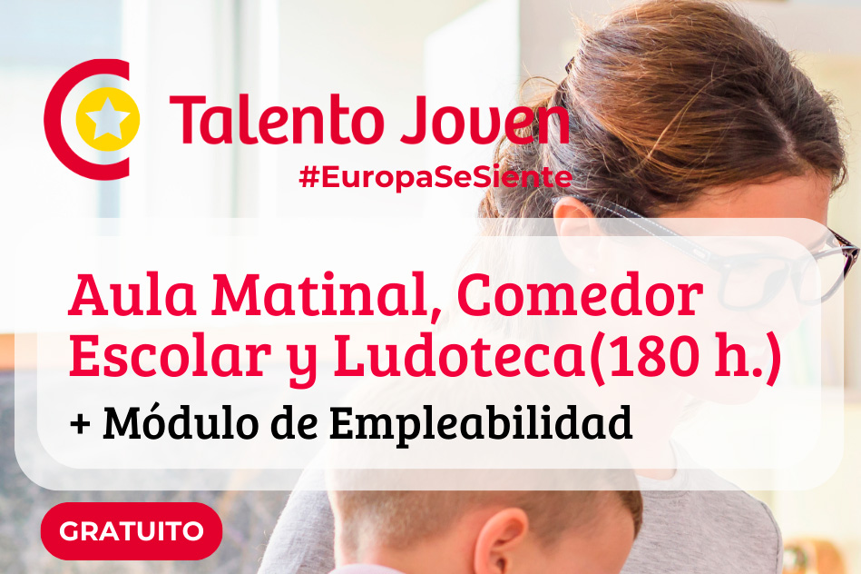 La Cámara de Comercio de Ciudad Real y el Ayuntamiento de Tomelloso lanzan un curso gratuito para jóvenes desempleados sobre comedor escolar y ludoteca
