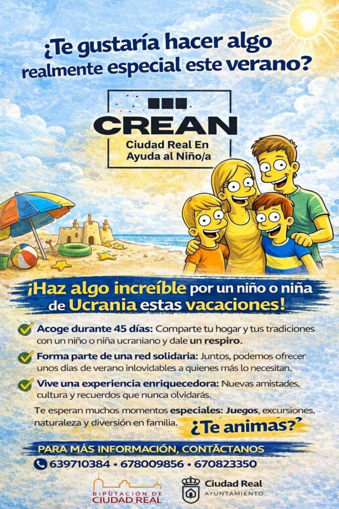 CREAN hace un nuevo llamamiento a familias de la provincia de Ciudad Real para acoger a menores procedentes de Ucrania 4 creanayudaucrania 2