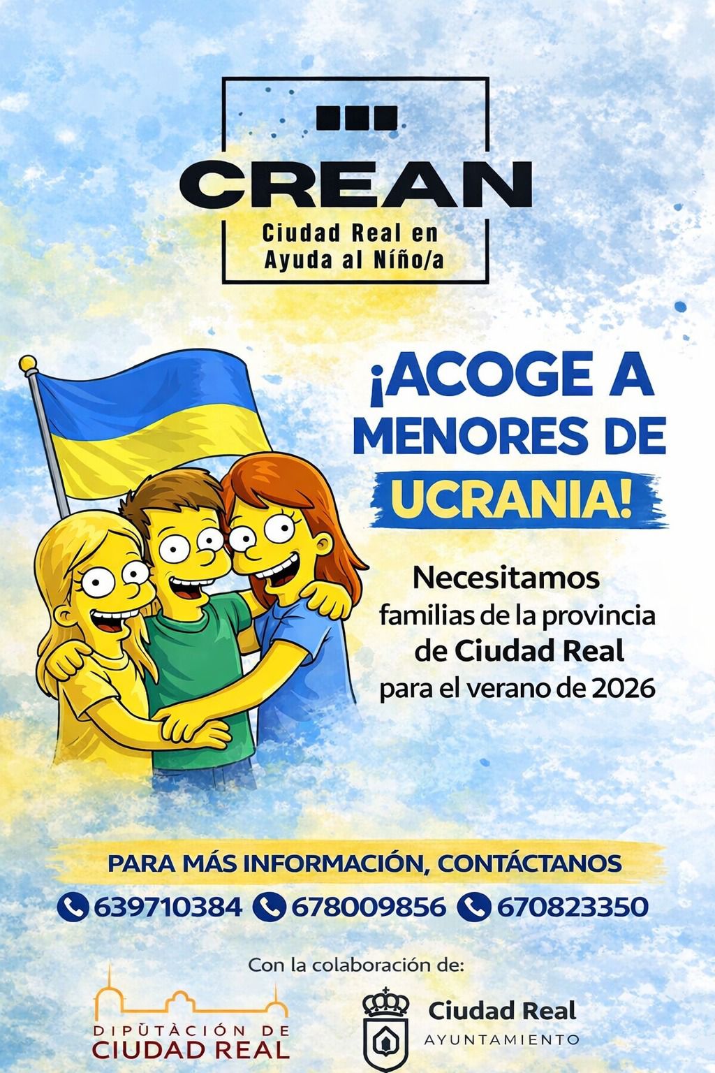 CREAN hace un nuevo llamamiento a familias de la provincia de Ciudad Real para acoger a menores procedentes de Ucrania