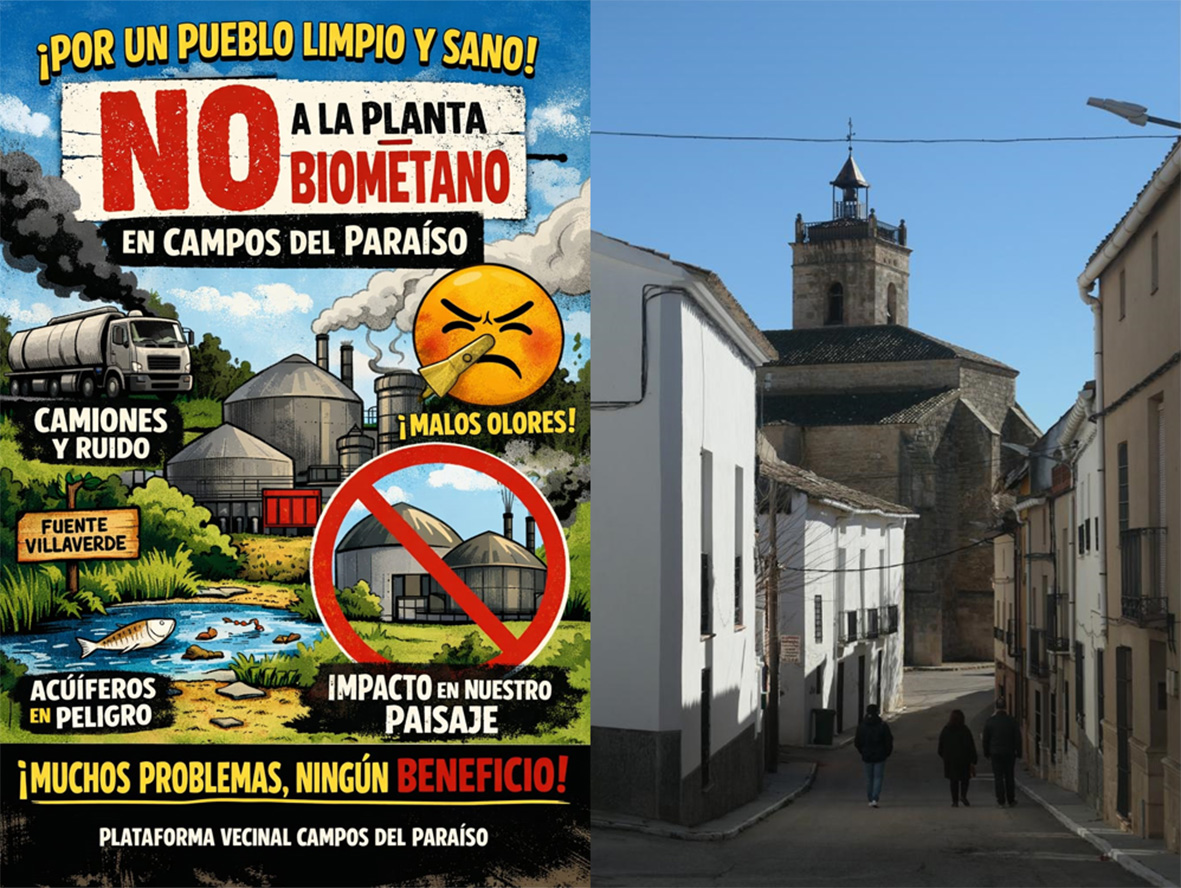 Vecinos de Campos del Paraíso inician una movilización contra una planta de biometano 