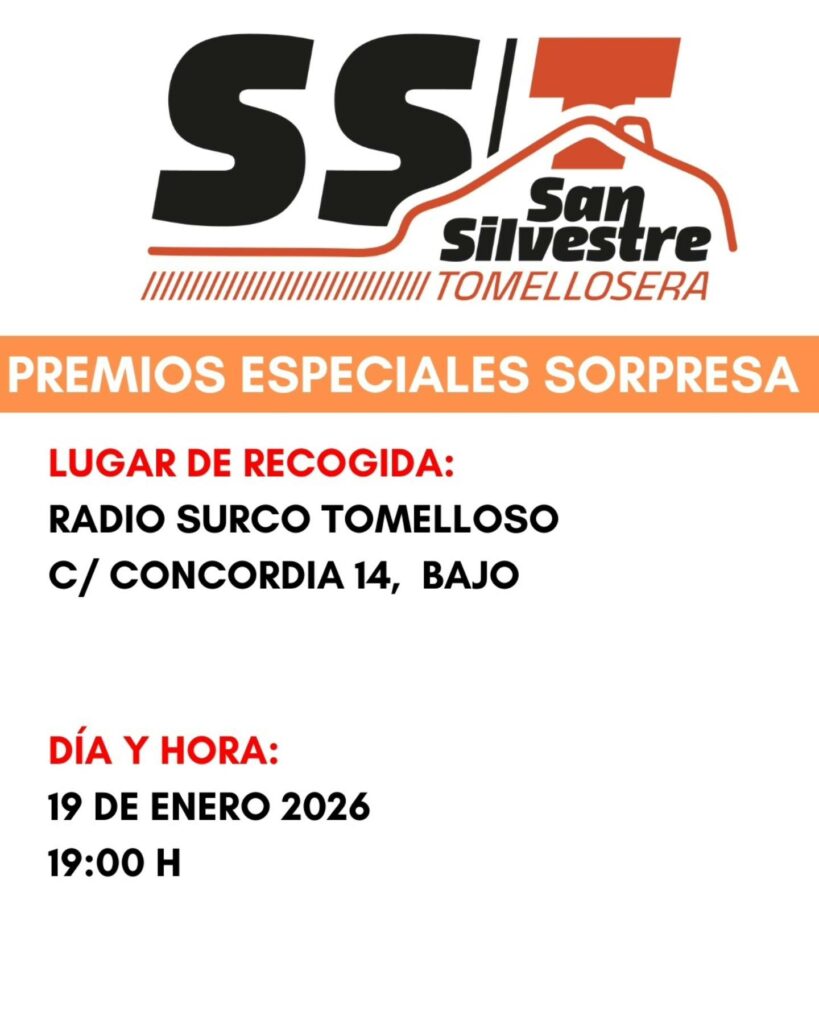 Radio Surco acoge el 19 de enero la recogida de premios especiales por orden de meta de la San Silvestre tomellosera 3 recogida premios especialkes san silvestre 2