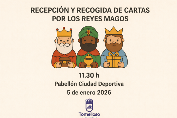 Los Reyes Magos recogerán las cartas el lunes, 5 de enero, en el pabellón de la Ciudad Deportiva de Tomelloso 1 Los Reyes Magos recogerán las cartas el lunes, 5 de enero, en el pabellón de la Ciudad Deportiva de Tomelloso