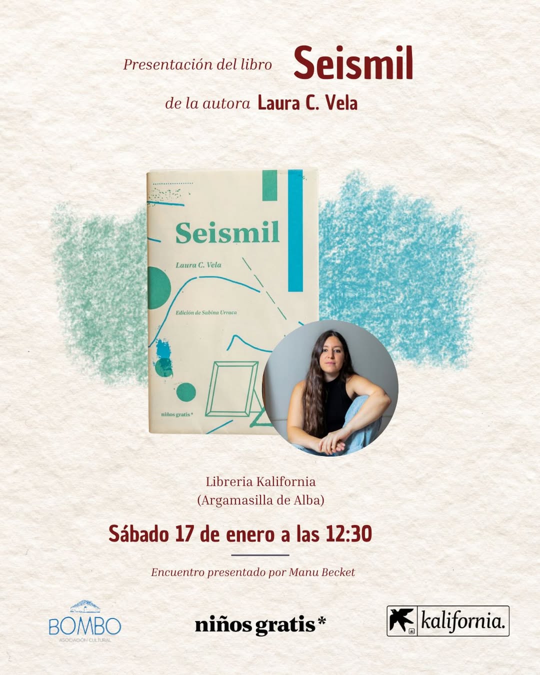 Laura C. Vela presenta Seismil en la Librería Kalifornia de Argamasilla de Alba