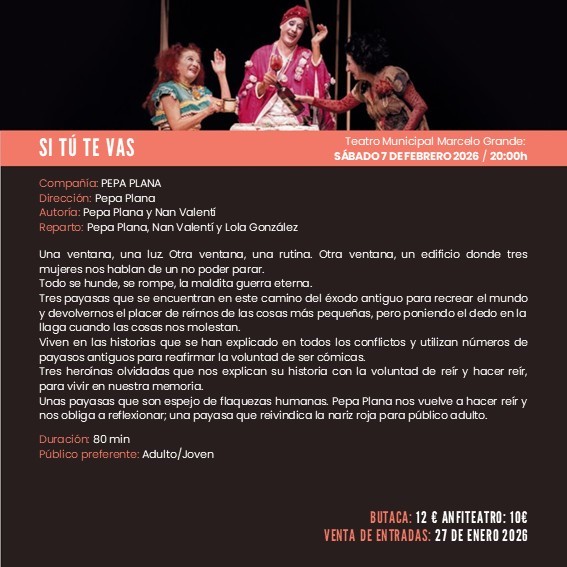 "Si Tú Te Vas": el evento teatral que no te puedes perder en Tomelloso 4 "Si Tú Te Vas": el evento teatral que no te puedes perder en Tomelloso