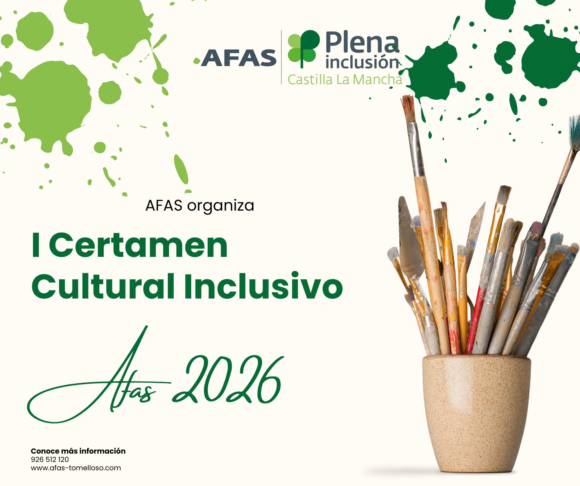 AFAS amplía el plazo del I Certamen Cultural Inclusivo “AFAS 2026”: aún hay tiempo para participar