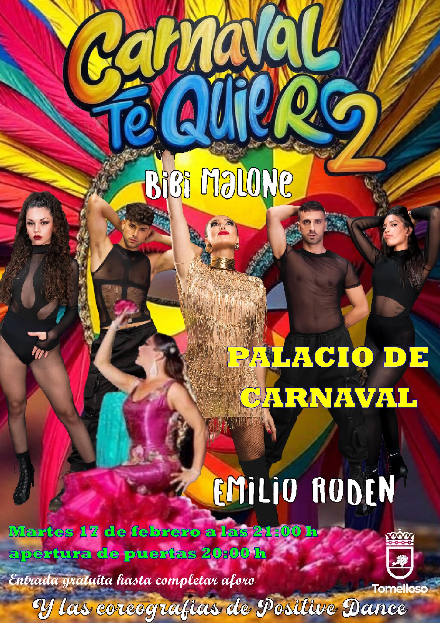 Bibi Malone enciende el carnaval en Tomelloso con “Carnaval Te Quiero 2” y entrada gratis